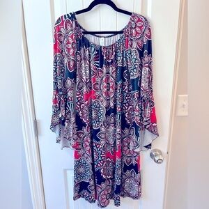 Paisley Grace Medallion Butterfly Sleeve Dress Size XXL